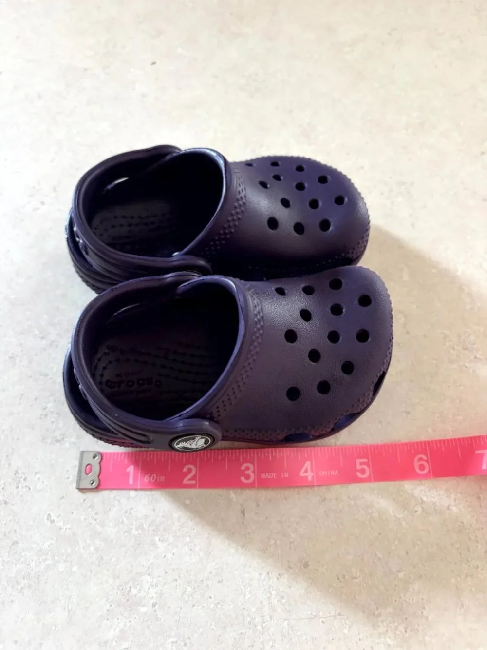 Classic Crocs Toddler Size C5 Dark Purple Iconic Crocs comfort